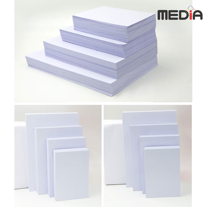 Giấy In Màu Kỹ Thuật Số MEDIA 2 Mặt Lụa (Semi Glossy) Khổ A4 (210 x 297mm) Định Lượng 160/230/260gsm 50 Tờ, Dùng In Ảnh Màu & Tài Liệu Màu - Hàng Chính Hãng