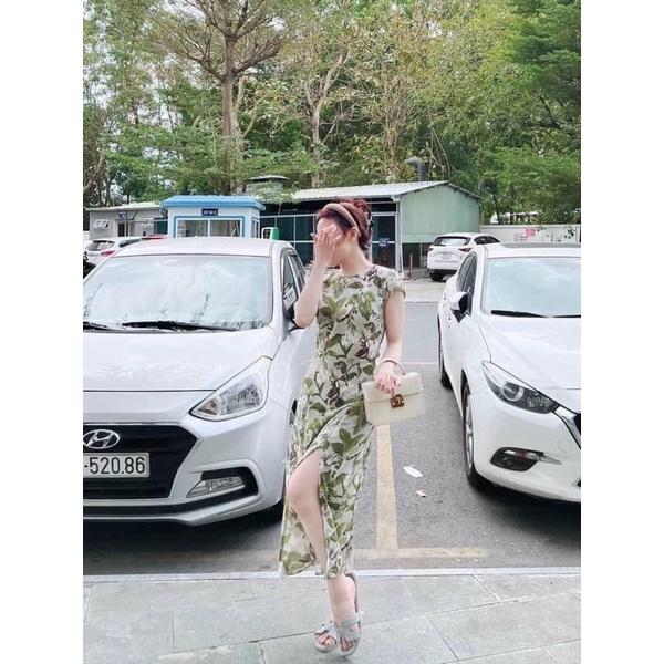 ĐẦM MIDI HOA HỞ LƯNG