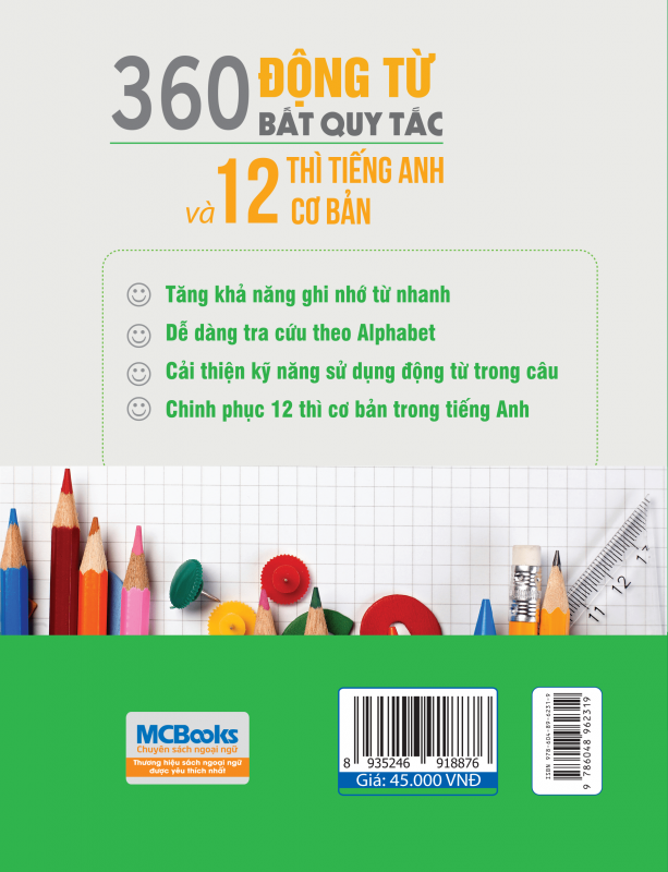 360 động từ bất quy tắc và 12 thì tiếng Anh cơ bản - TKBooks 