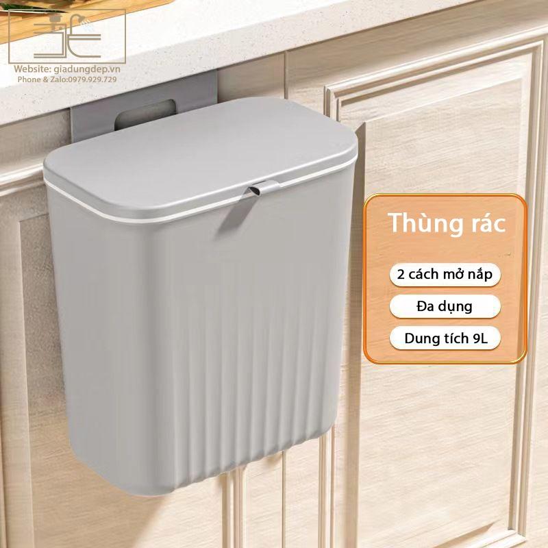 Thùng rác treo tủ bếp - treo tường - có nắp đậy - đa năng cho cả phòng khách - phòng ngủ - Đủ màu sắc