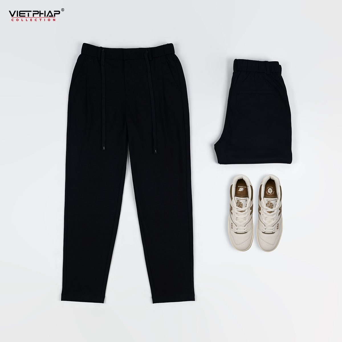Quần Jogger Không Bo VIỆT PHÁP - Thun Cotton co giãn, cạp chun, dây rút, thoải mái vận động 97302