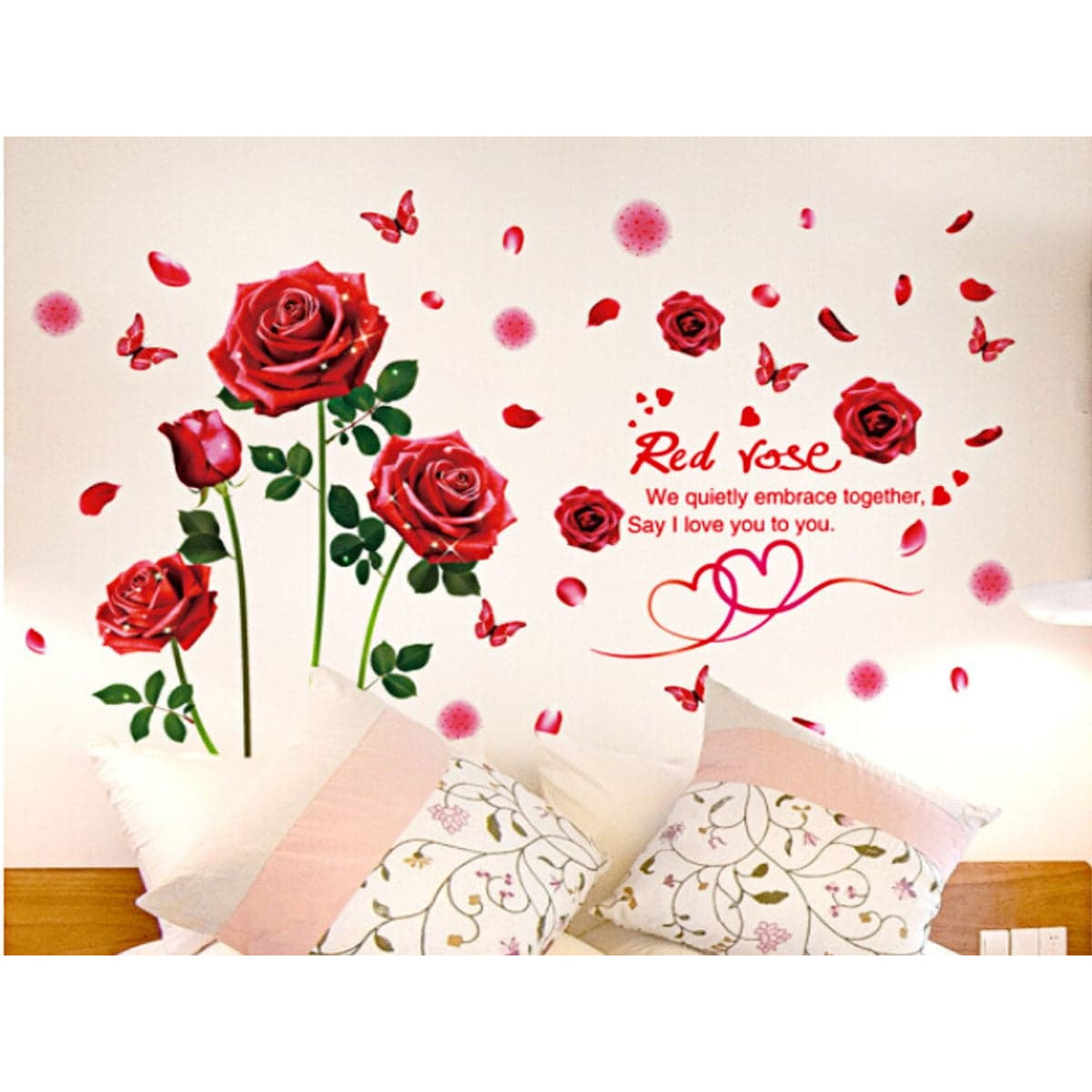 Decal dán tường -CÀNH HỒNG ĐỎ