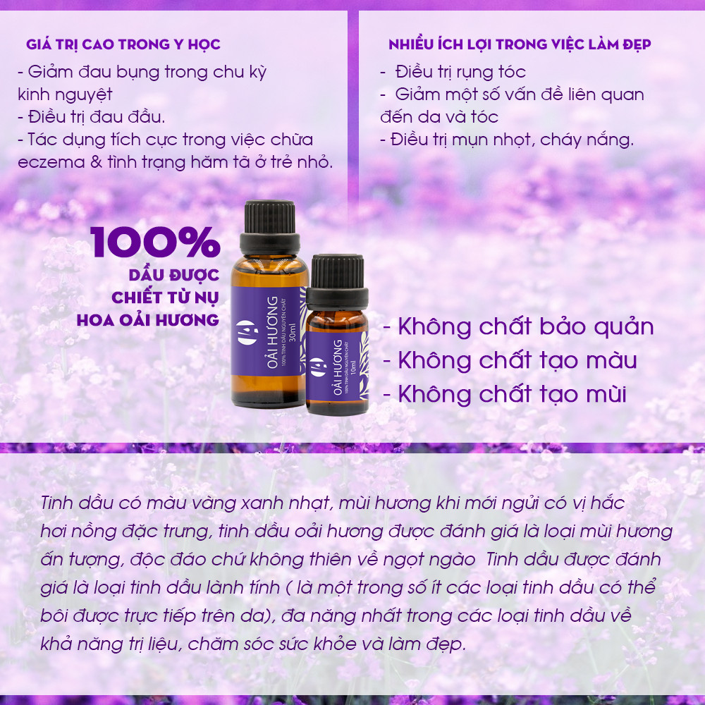 Tinh Dầu Treo Xe Tâm An Hương Oải Hương (7ml)