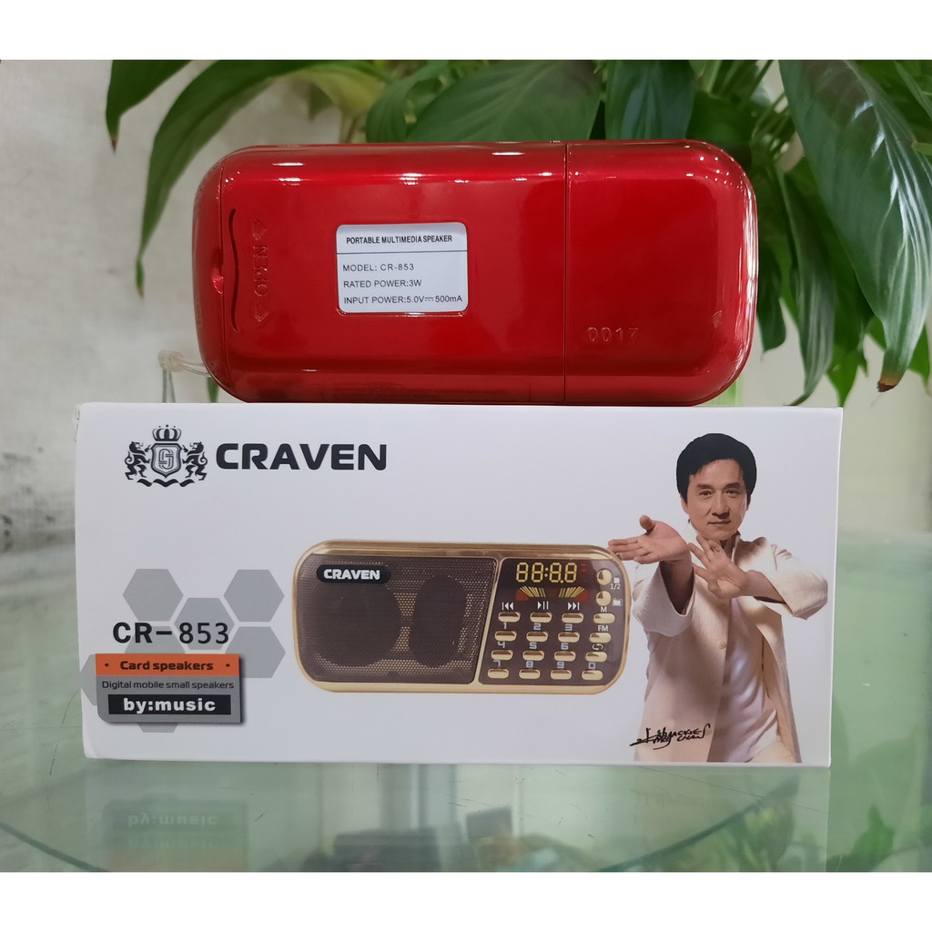 đài FM CRAVEN CR-853, 3 Pin siêu khỏe- Nghe pháp/Bé học tiếng Anh/USB/thẻ nhớ/đài FM-Hàng Chính Hãng