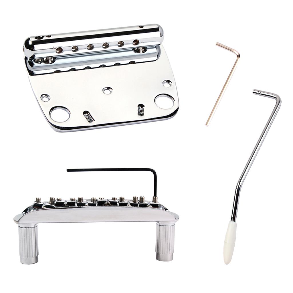 Sunnimix Chrome 6 Dây Đàn Guitar Cầu Cho Jazzmaster Phần Guitar
