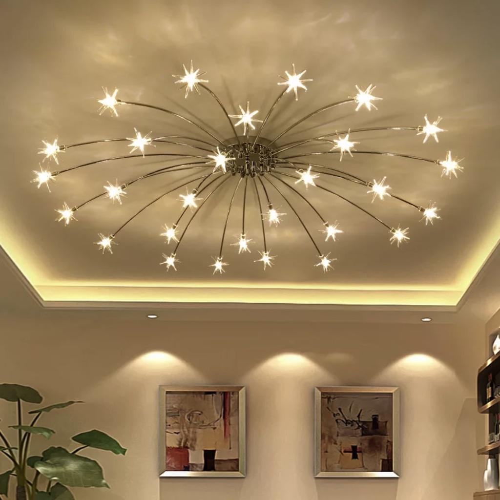 Đèn chùm hiện đại nhiều ngôi sao nhỏ trang trí khách sạn, phòng khách THCN 65-20; THCN 68-20; THCN 69-20
