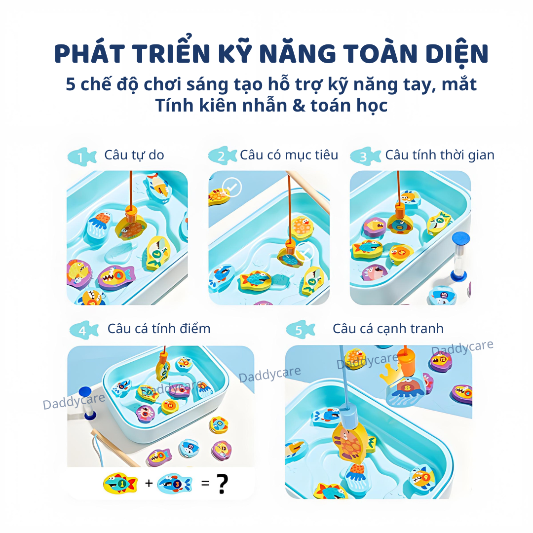 Bộ câu cá cho bé nam châm bằng gỗ Mideer Magnetic Fishing Toy
