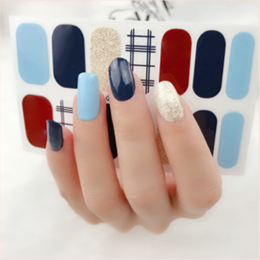 14 miếng dán móng tay nail sticker + kèm dũa