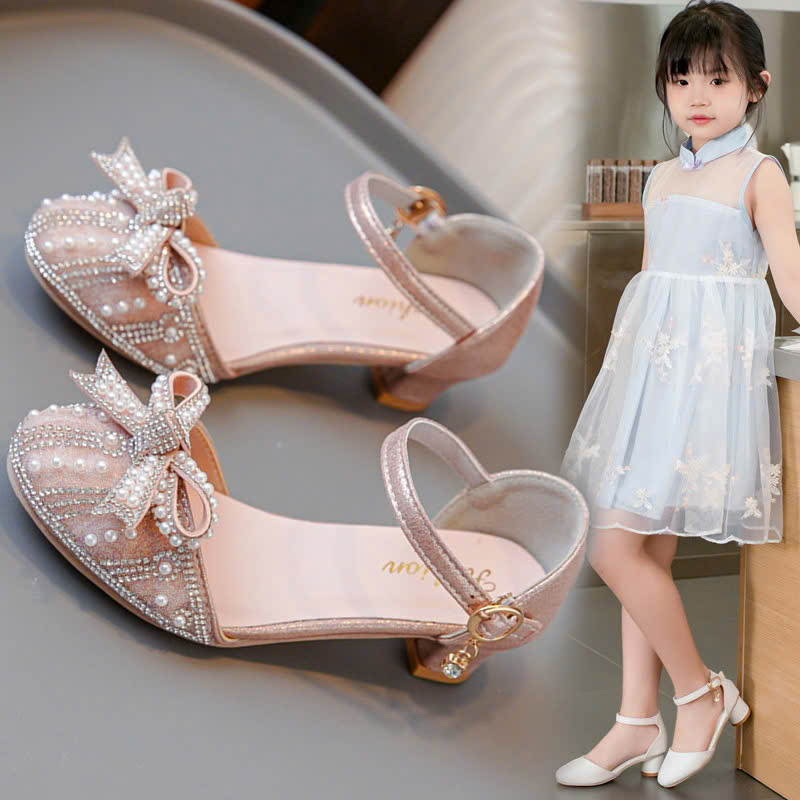Giày công chúa cao gót cho bé gái đính đá lấp lánh size 26-37 hàng Quảng Châu cao cấp