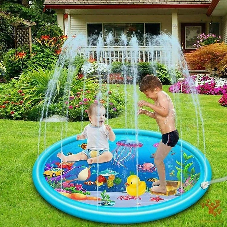 Thảm chơi phun nước cho bé - Tấm nệm phun nước 1.7m ,Phao phun nước với vật liệu chất lượng Tốt - PaKaSa