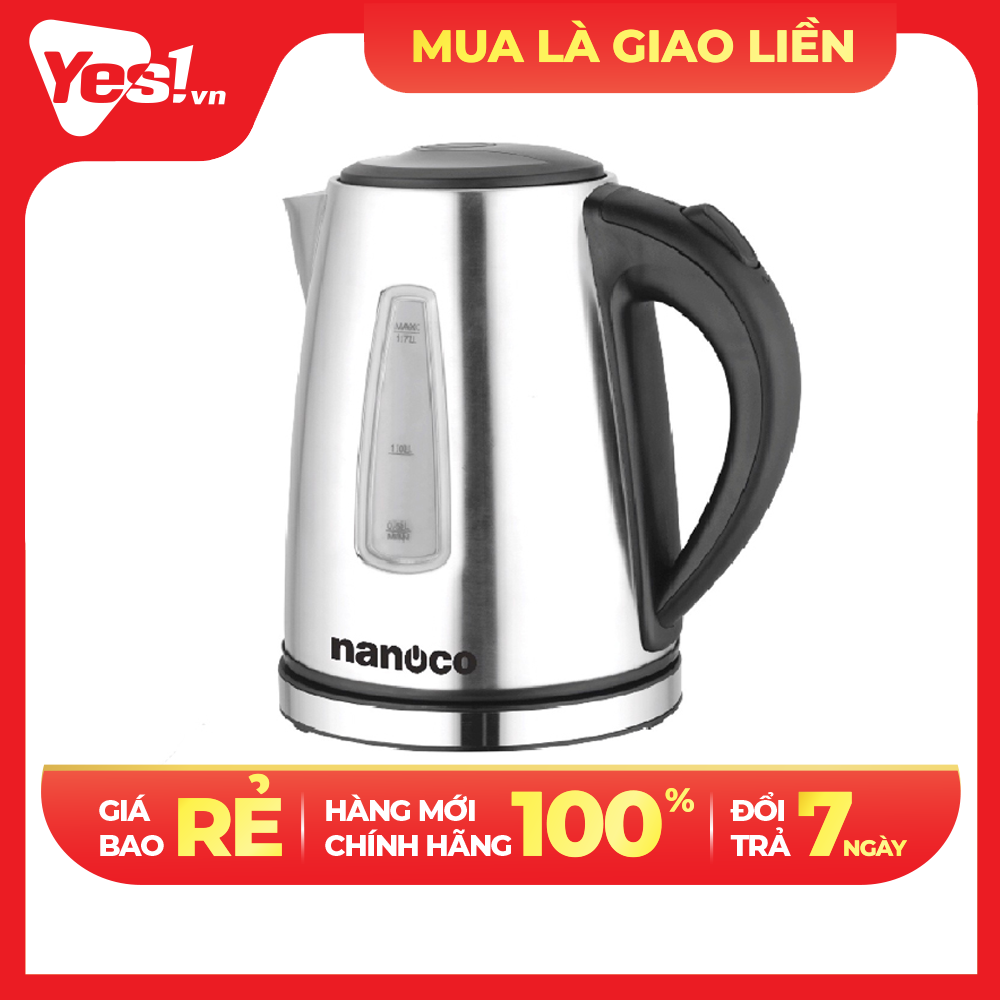 BÌNH ĐUN SIÊU TỐC, CA SIÊU TỐC NKT -1762 INOX 304 NANOCO 1.7 LÍT