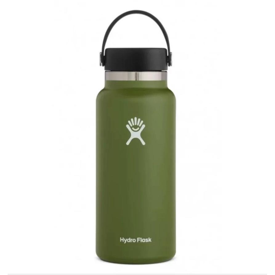 Bình Giữ Nhiệt Chân Không Miệng Rộng Vỏ Rơm Hydro Flask, Bình Cách Nhiệt Thép Không Gỉ, Chai Nước Miệng Rộng Thể Thao