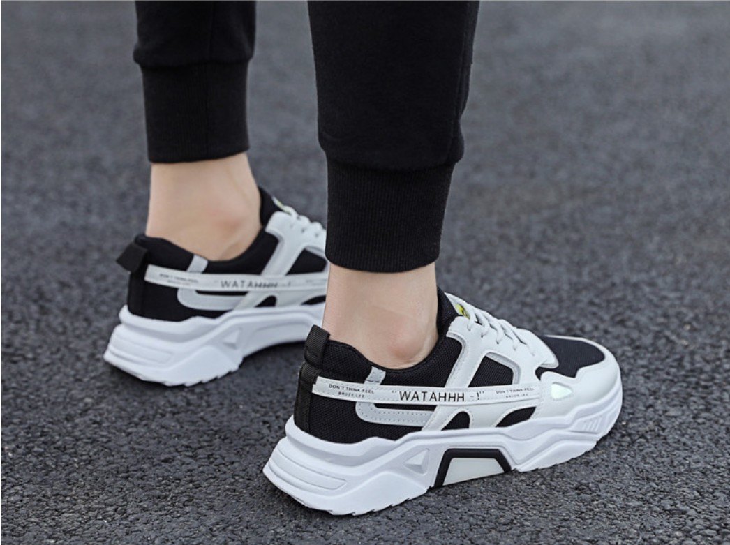 Giày nam, giày sneaker thể thao nam phản quang tăng chiều cao đế đôn 5cm mẫu mới phong cách trẻ QA346