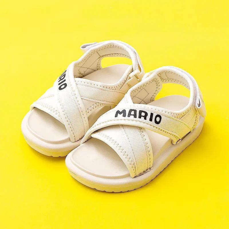 Dép quai dán cho bé Cheerful Mario Model 2021, sandal bé trai bé gái chống trơn trượt MARIO01