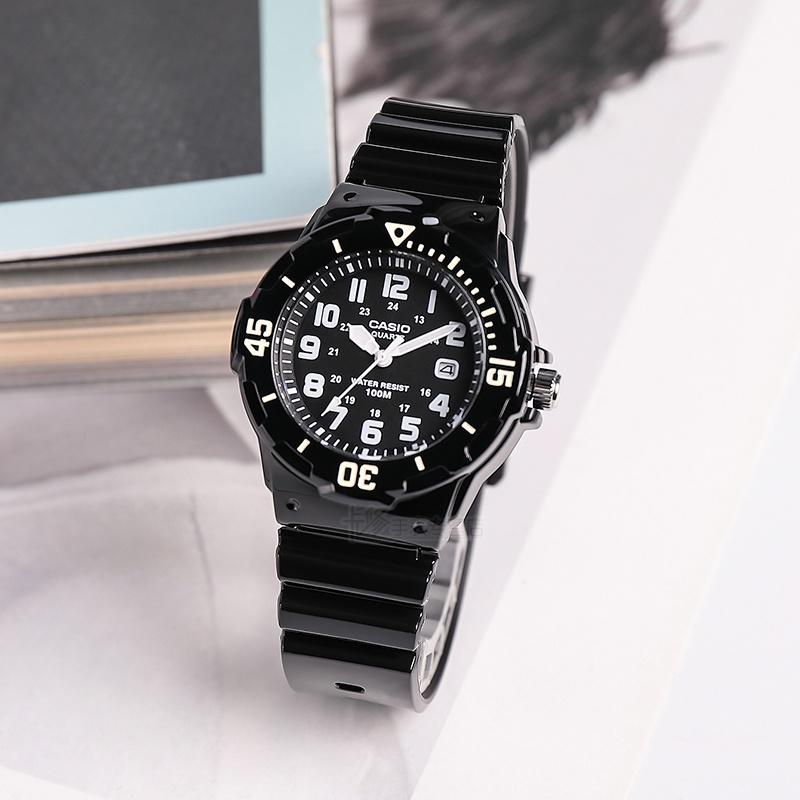 Đồng Hồ Casio Nữ Đồng Hồ Casio Chính Hãng Casio Dây Nhựa LRW200H - 1 Màu Đen Trắng Fullbox.