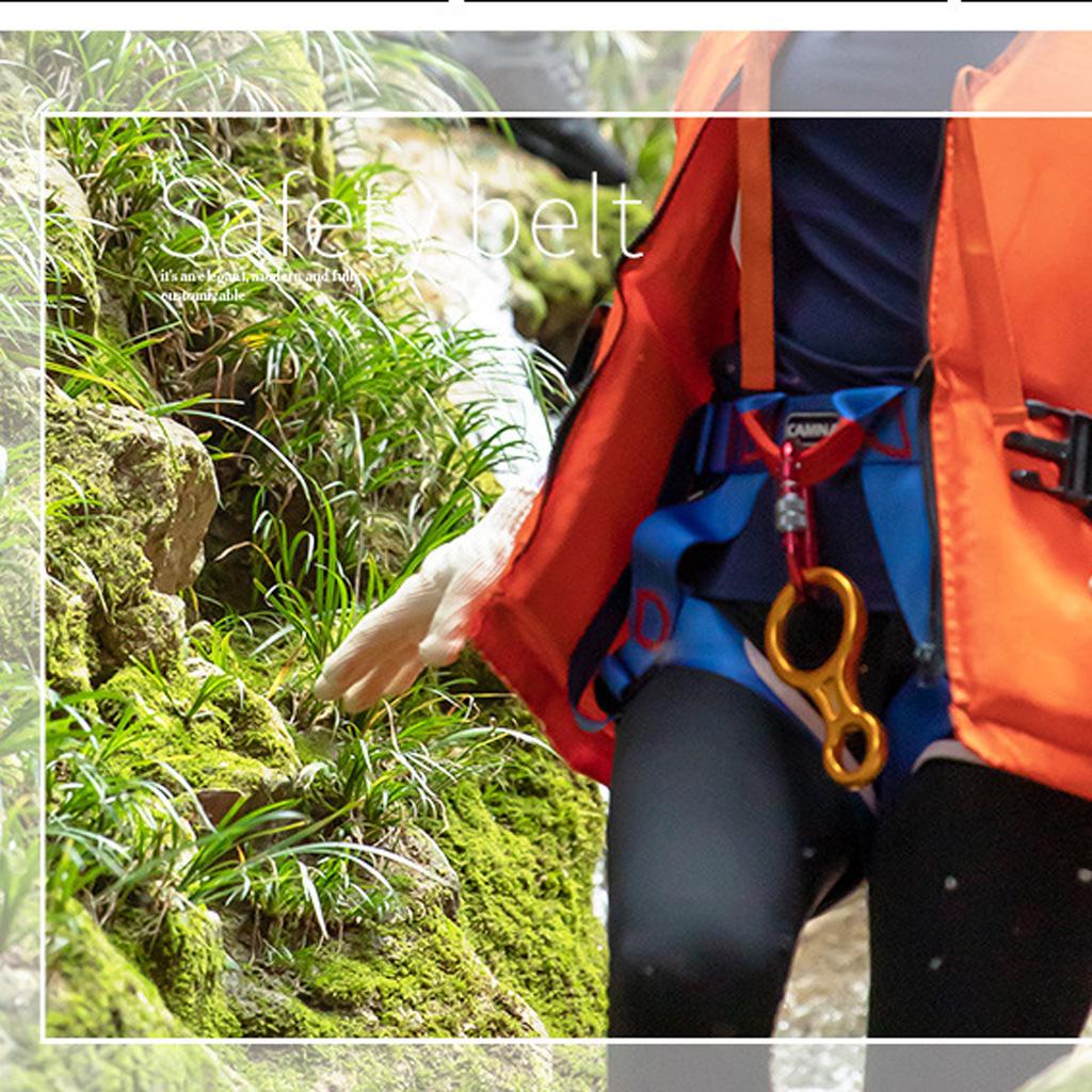 2xClimbing Harness Safety Belt Tree Climbing Rappelling Equip Blue