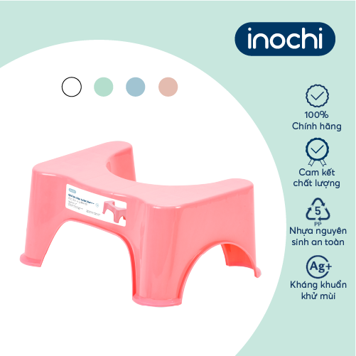 Ghế kê chân toilet Inochi - Notoro màu Xanh/Hồng