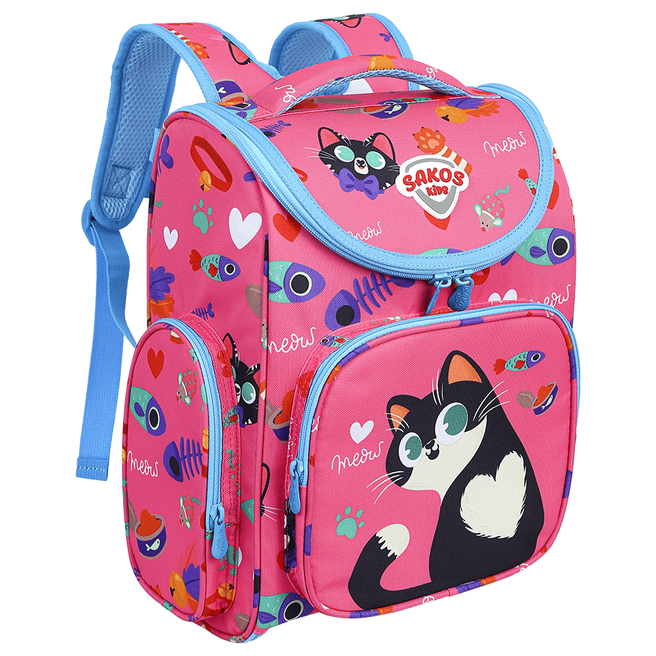 Balo Học Sinh Thời Trang SAKOS KID NINOS - Họa Tiết Dễ Thương, Siêu Nhẹ, Bảo Vệ Đôi Vai Và Cột Sống Của Trẻ