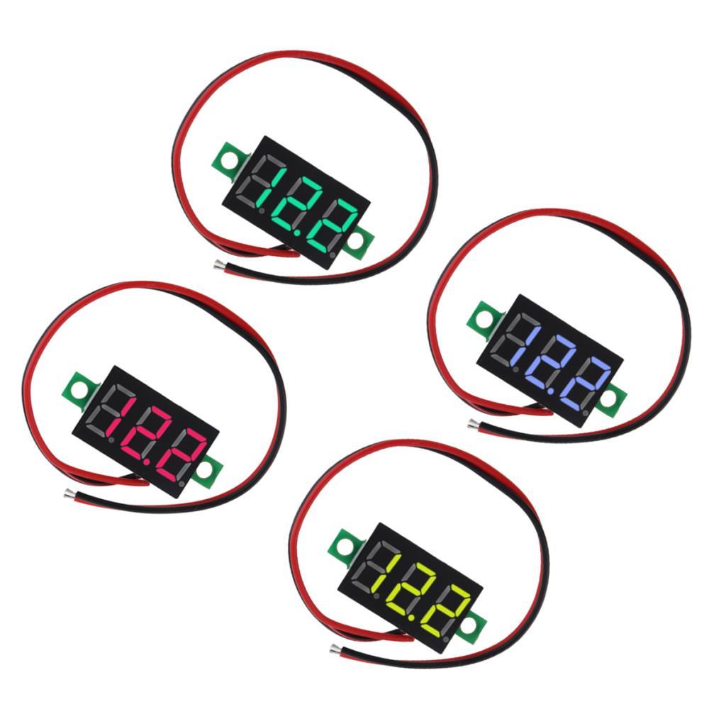0.28 Inch 2 Wire LED DC2.5-30V Voltmeter Digital Voltage Meter