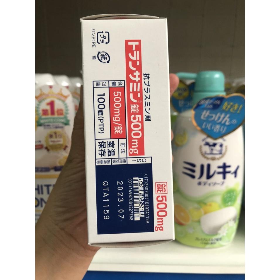 Viên trắng da, mờ nám, tàn nhang Transamin 500mg (100 viên) Nhật Bản