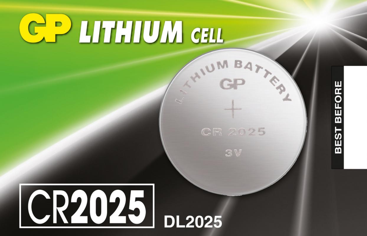 Vỉ 5 Pin Cúc Áo GP Lithium Coin Battery 3V - GP CR2025-2CPU5