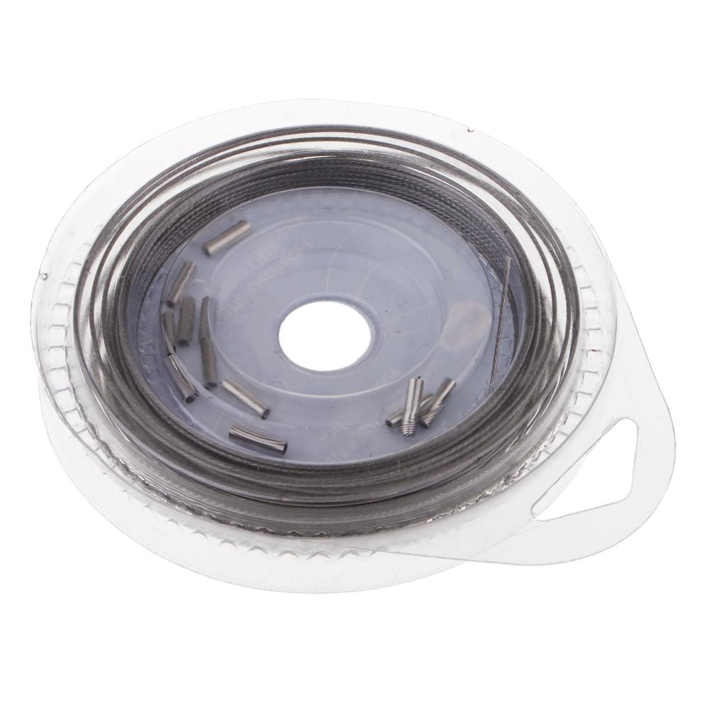 2pcs Fishing Wire Leader Gear Nylon Coated Stainless Steel 10m/32feet Length