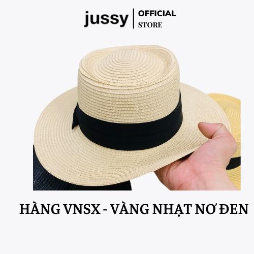 Mũ Cói Đi Bển Jussy Fashion Nón Cói Rộng Vành Chất Cói Tự Nhiên, Mũ Gaucho Sang Chảnh Đóng Hộp To Giữ Form Nón