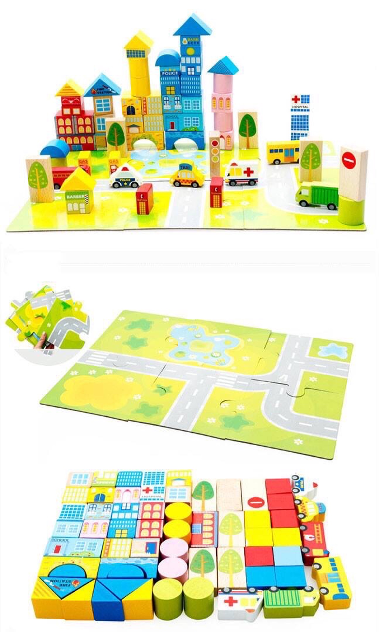 Bộ xếp hình sáng tạo 54 chi tiết Montessori