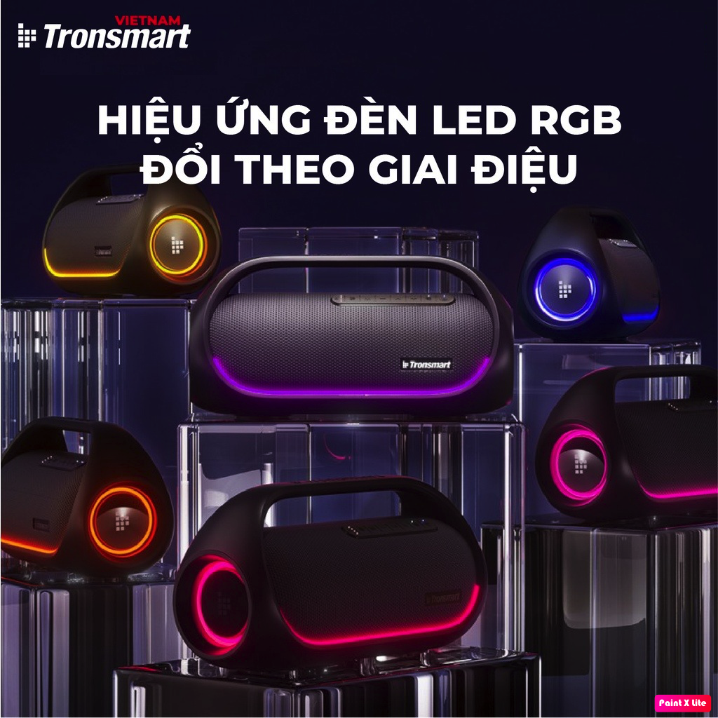 Loa bluetooth Không Dây TRONSMART BANG Công suất 60W, Đèn led RGB theo nhịp, Công nghệ TuneConn, SoundPulse, 8 hiệu ứng EQ - Hàng chính hãng