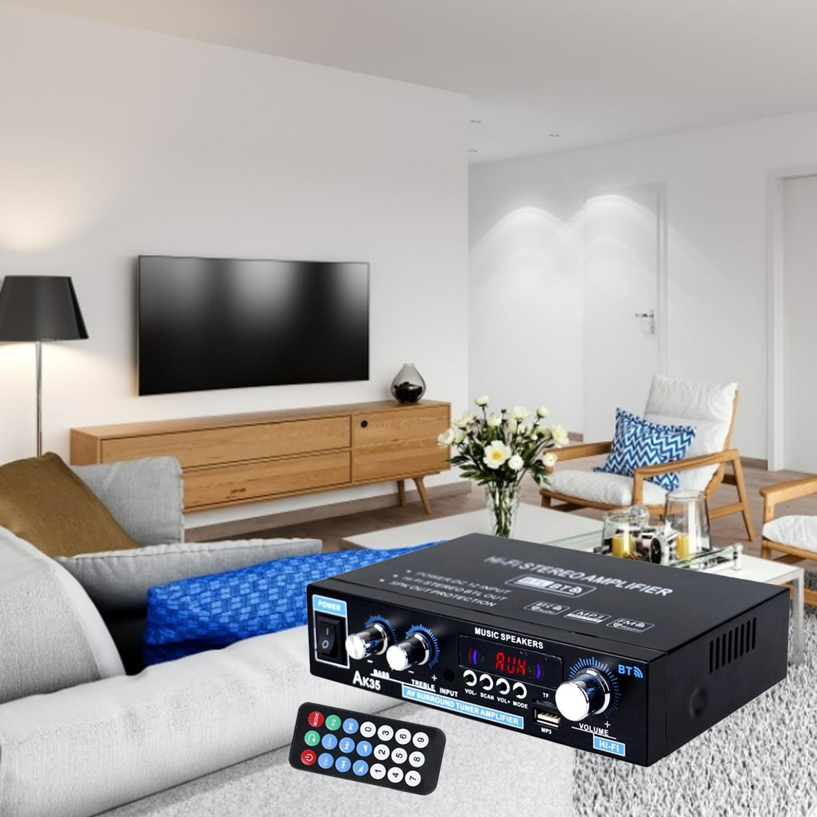 Professional Mini 400W + 400W Audio Power Amplifier Receiver for Car CD DVD