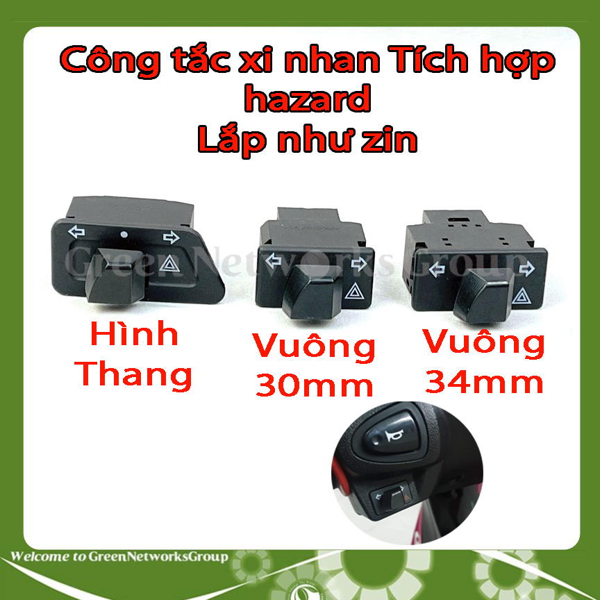 Công tắc xi nhan tích hợp Hazard ( Đèn ưu tiên ) Green Networks Group