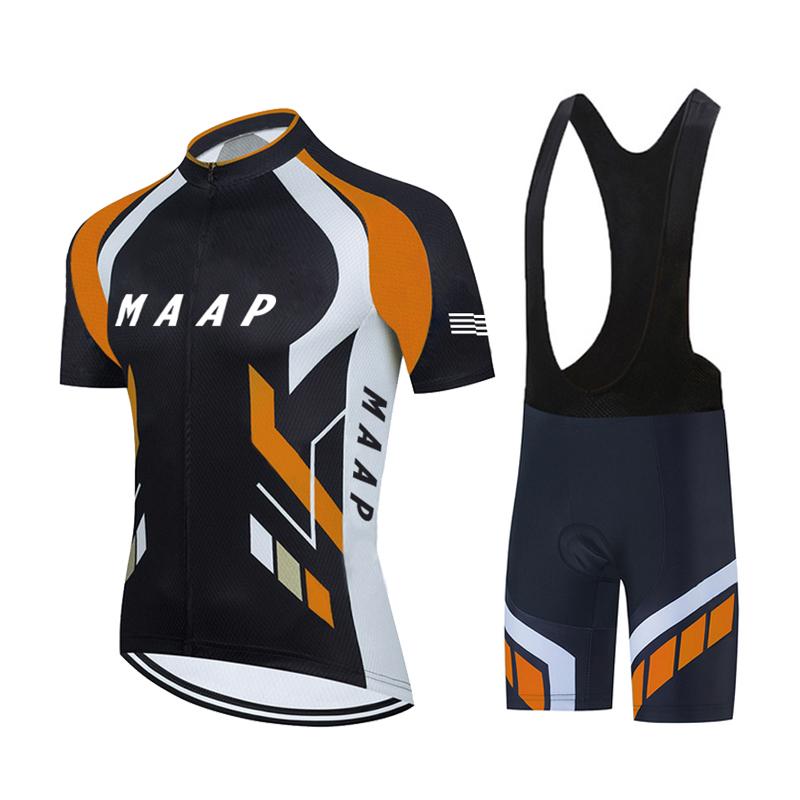 MAAP Cycling Jersey Set 2023 Đội xe đạp mùa hè xe đạp xe đạp quần áo Mountain Sports xe đạp xe đạp xe đạp xe đạp Color: Cycling Shirts 8 Size: XS