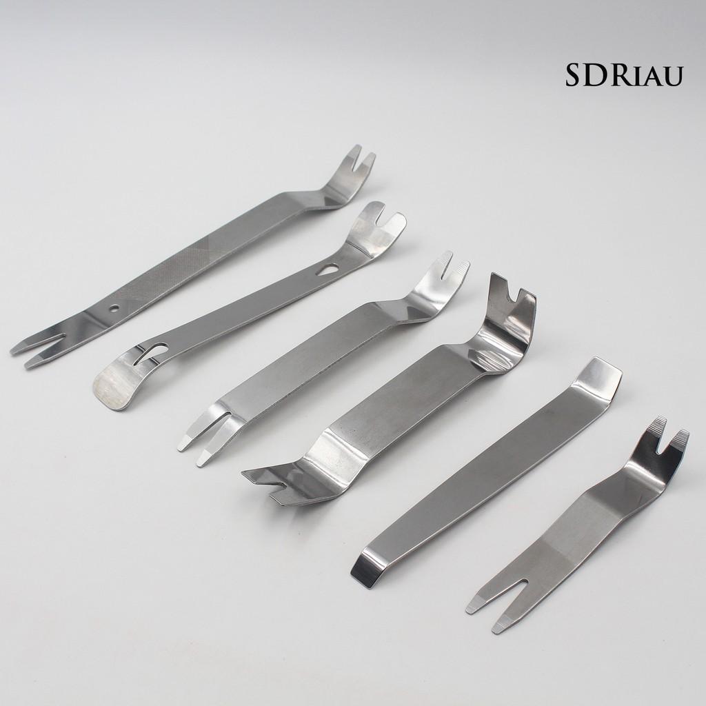Bộ 6 Dụng Cụ Mở Dàn Âm Thanh Bằng Thép Không Gỉ Cho Xe Hơi