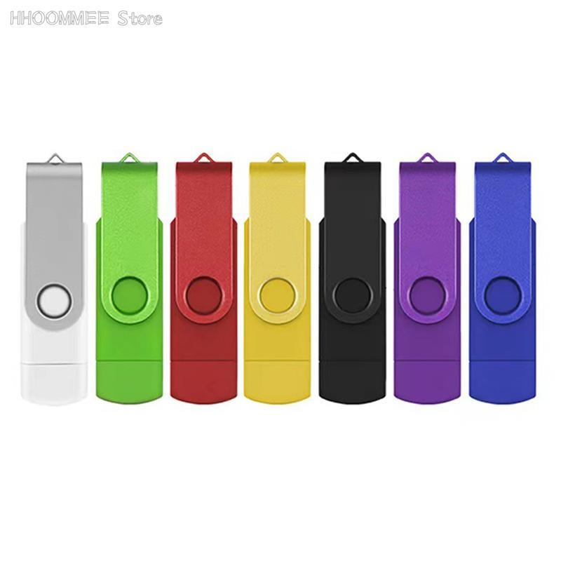 Loại C USB flash Ổ đĩa OTG Pen Drive Drive Stick 2 trong 1 Tốc độ cao Pendrive Bộ nhớ lưu trữ bên ngoài Quà tặng Keychain 1TB / 2TB Màu sắc: dưới dạng hình ảnh