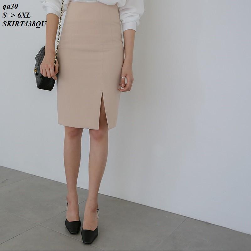 SKIRT354 CHÂN VÁY BÚT CHÌ CÔNG SỞ XẺ TÀ