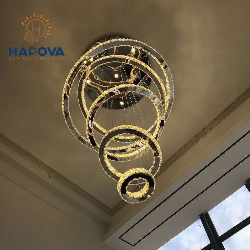 Đèn thả thông tầng 6 vòng 3 chế độ HAPOVA VILLY 5810