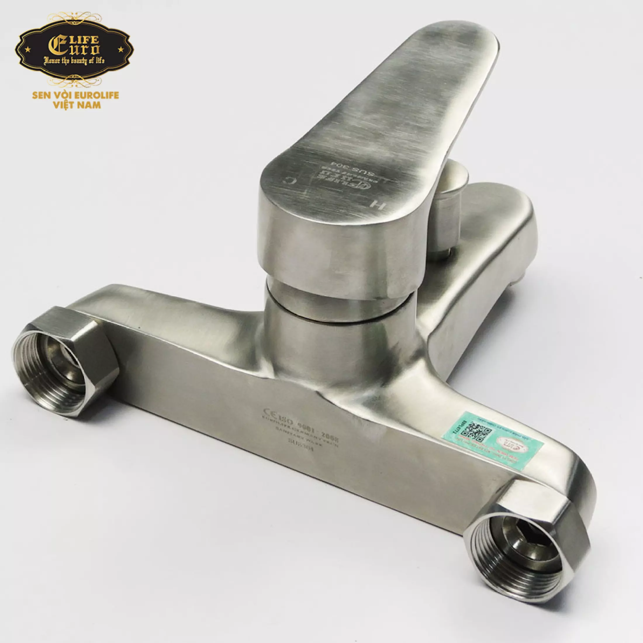 Củ sen nóng lạnh Inox SUS 304 nguyên chất thương hiệu Eurolife EL-1501 (Trắng vàng)