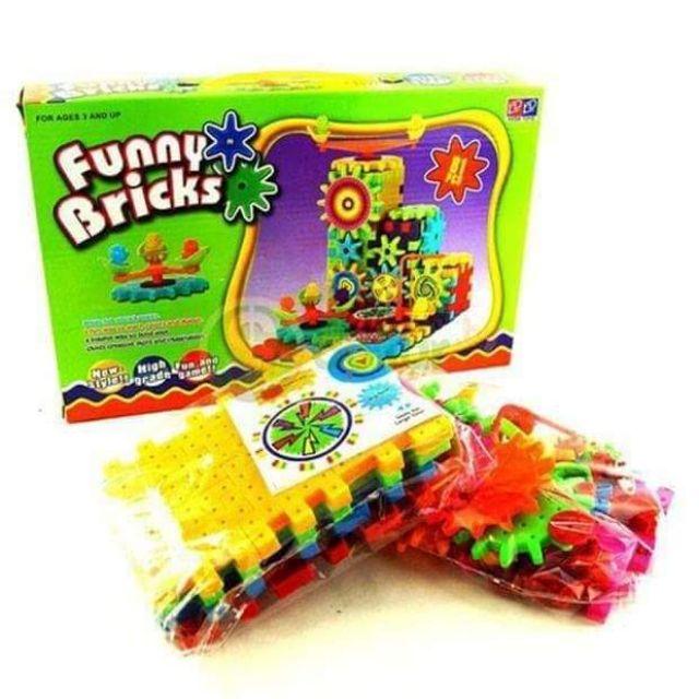 BỘ XẾP HÌNH CHUYỂN ĐỘNG 3D funny bricks, xếp hình bánh răng