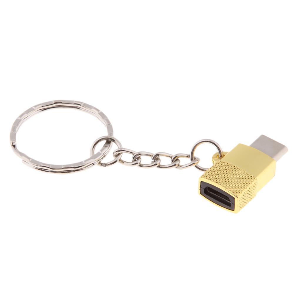 Portable Type-c Male to Micro USB Female OTG Adapter Charging & Data