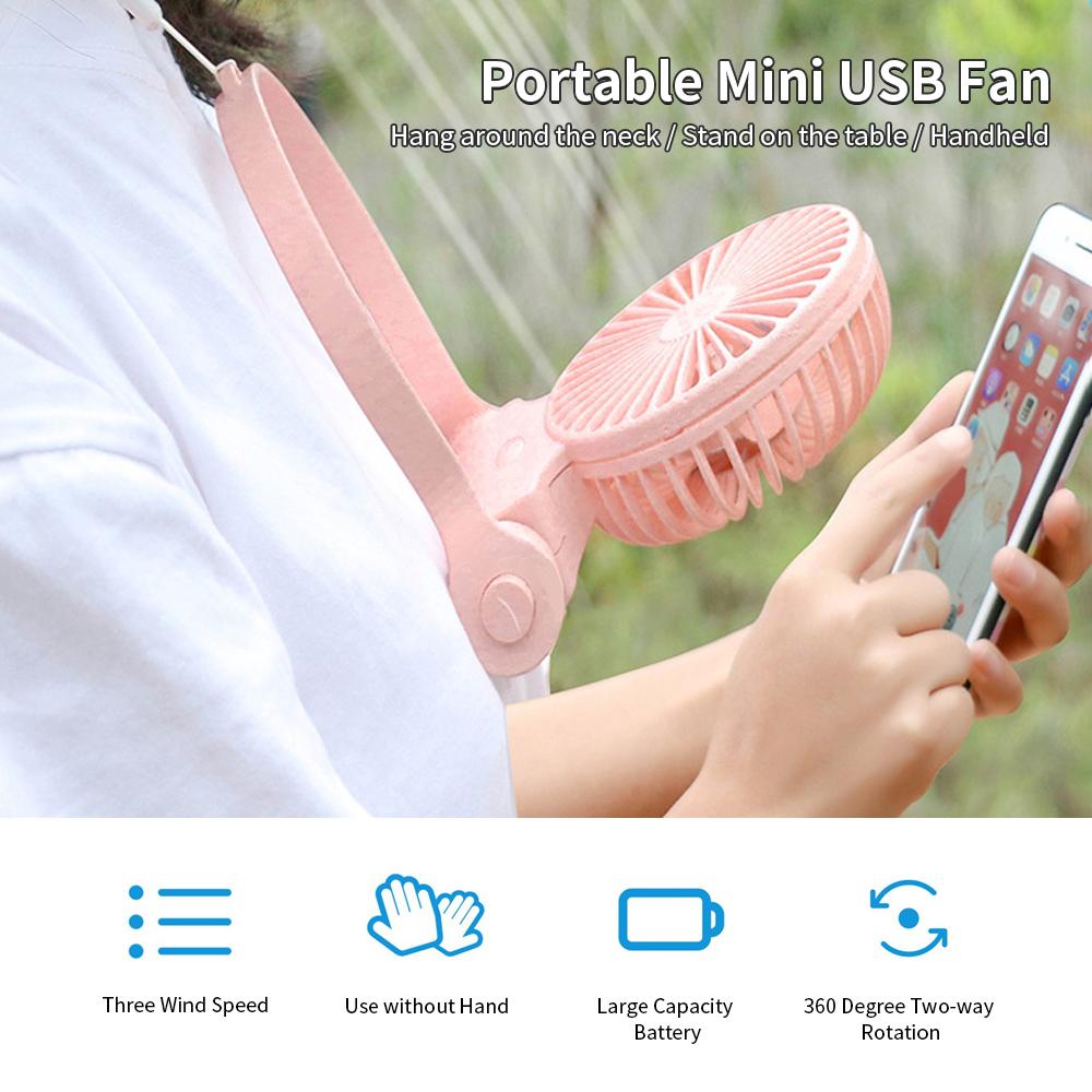 Quạt treo cổ di động Mini USB có thể sạc lại
