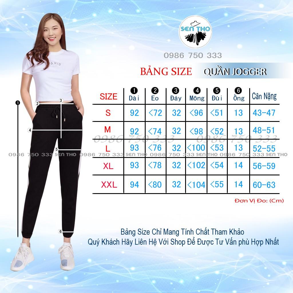 Quần Jogger Nữ Hai Sọc Nhí STARS, Dáng Thể Thao Năng Động, Cạp Chun, Vải Co Giãn Tốt, Chất Umi Dày Dặn