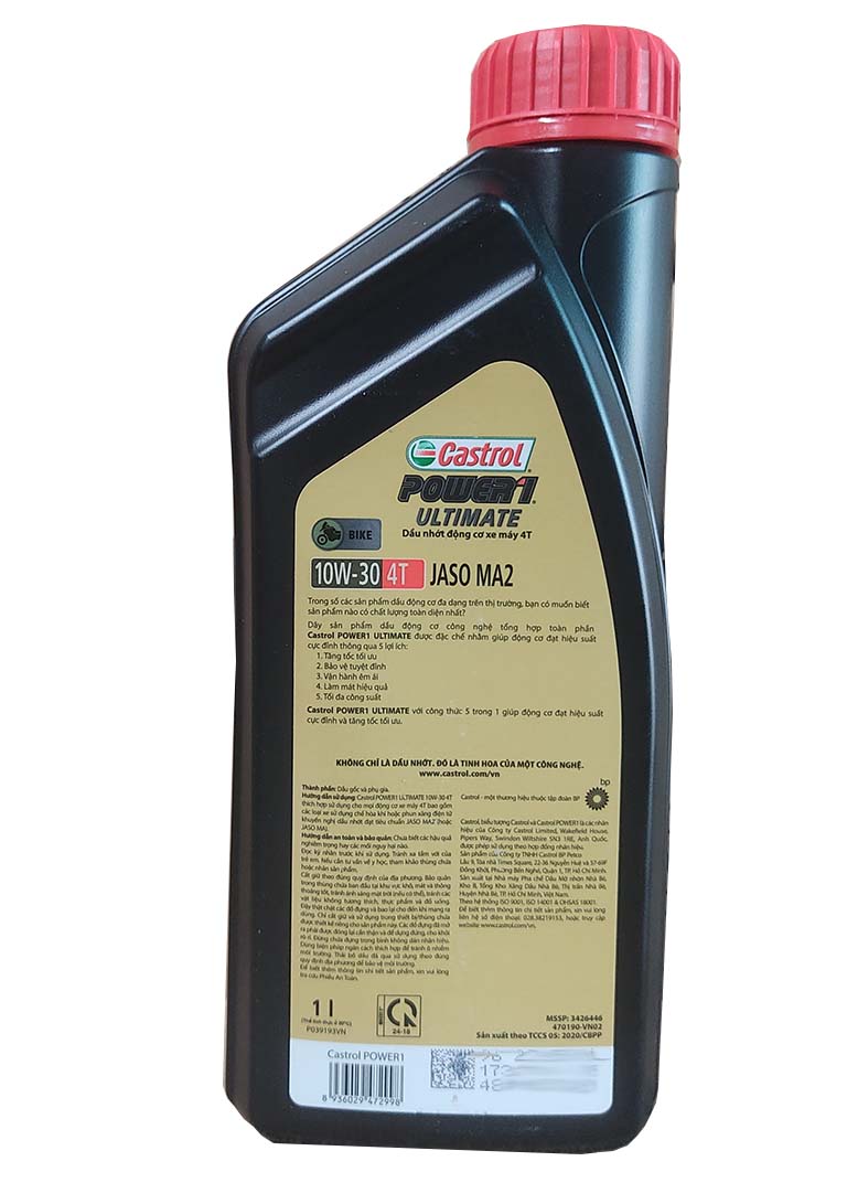 Dầu nhớt xe số Castrol Power 1 Ultimate 4T 10W-30 1Lit