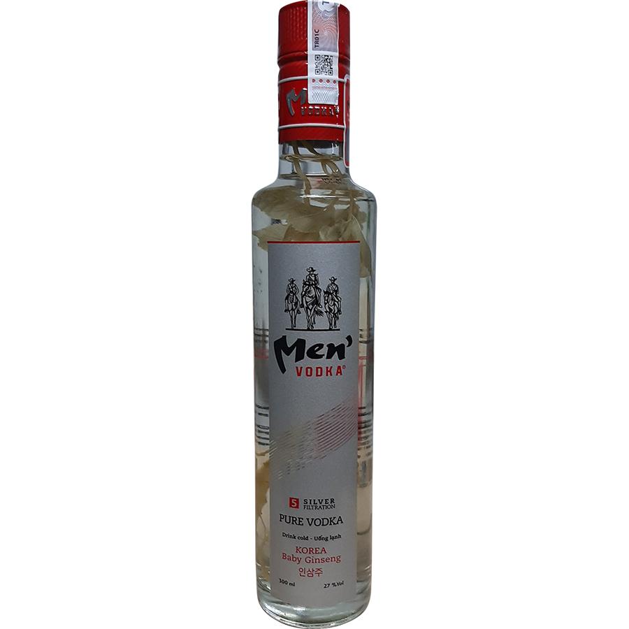 Rượu Vodka Men 300ml 27% Korea Baby Ginseng - Sâm