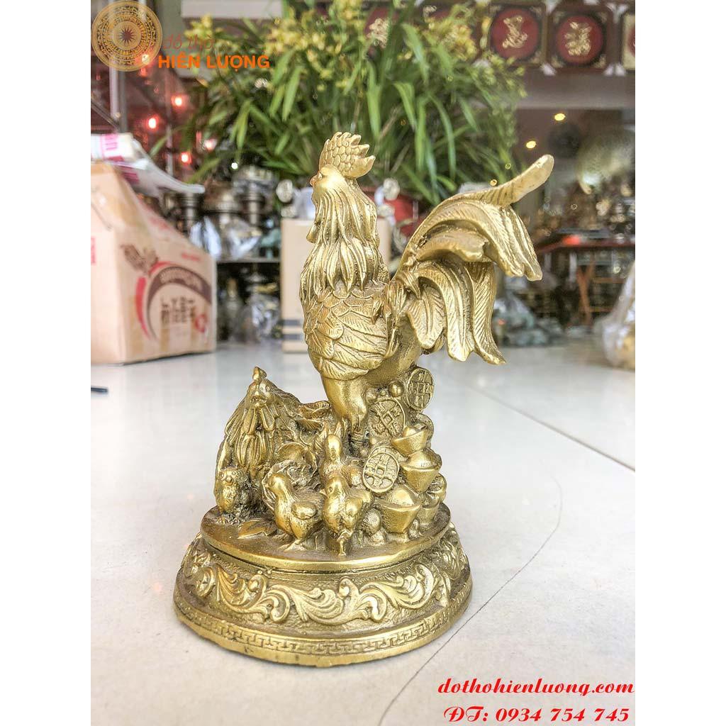Tượng Gia Đình Gà Hạnh Phúc - Kê Đắc Phúc - Tượng Đồng Phong Thủy