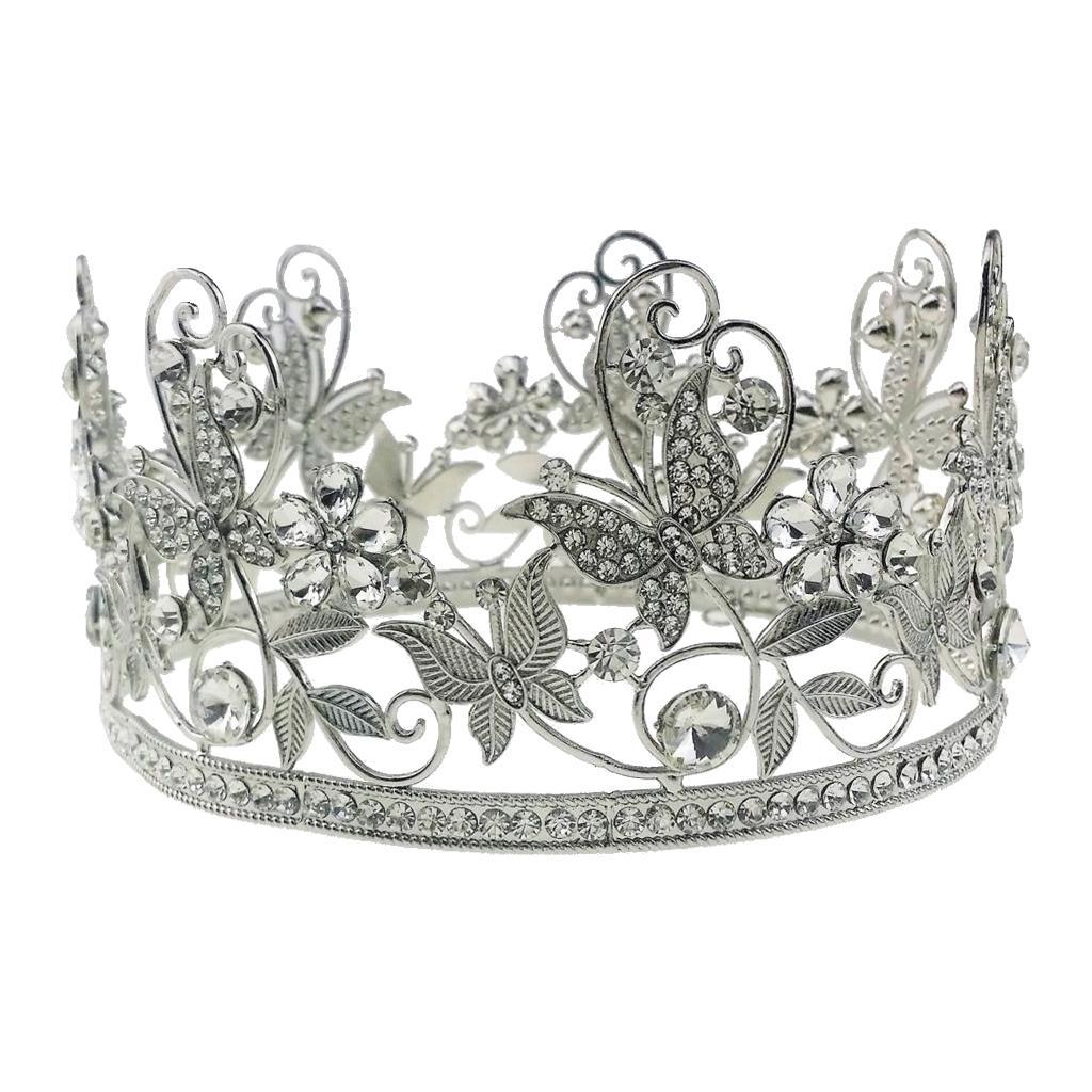 Wedding Princess Crystal Crown Tiara Bridal Rhinestone Hair Accessories White
