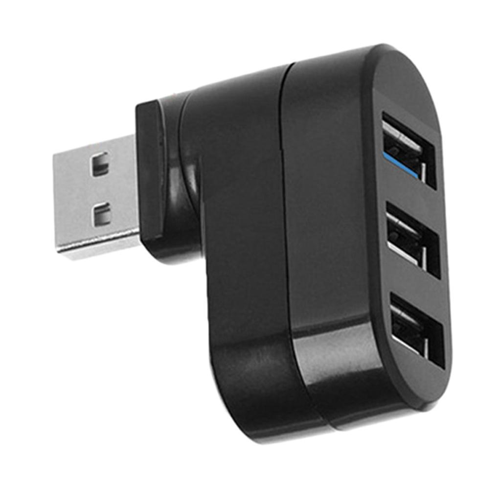 3 Ports USB 3.0 Adapter Hub 1 Male USB 3.0 to 3 Female USB 2.0/3.0 Black
