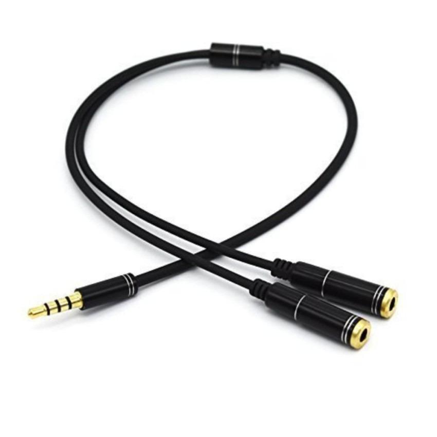 Dây Chia Loa 3.5mm 1 Ra 2- Jack 2 Cáp Chia Audio 2 Cổng 3.5mm 3 Khứa