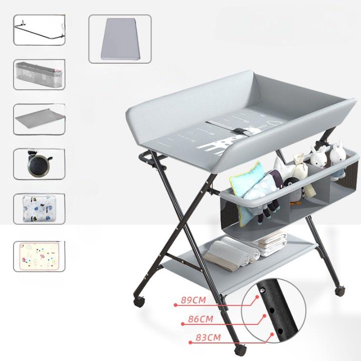 Bàn Thay Tã Chăm Sóc Bé Xếp Gọn Castle Baby Full