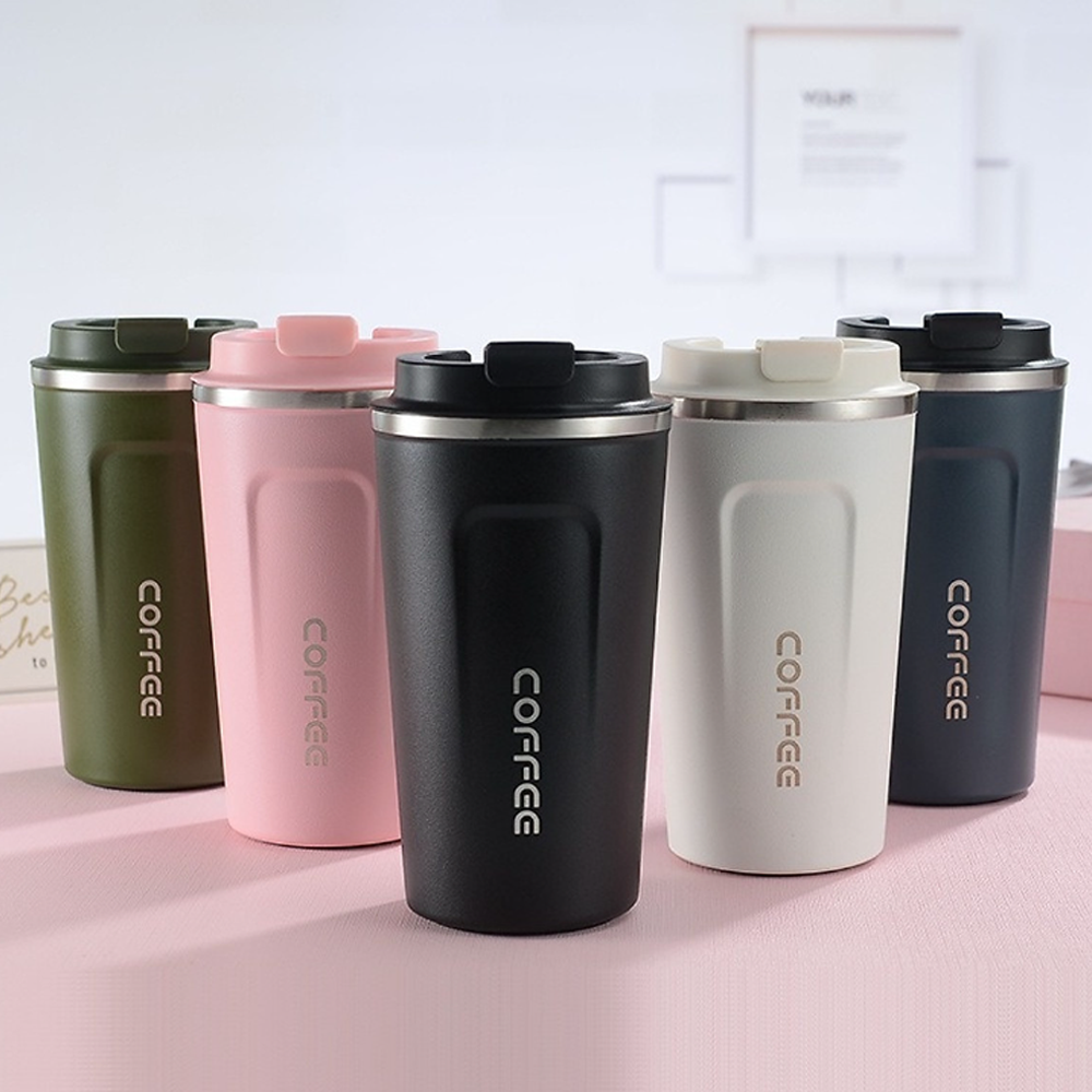 Cốc Giữ Nhiệt Coffeeholic Teement Inox 304 Dung Tích 510ml Cao Cấp Kiểu Dáng Hàn Quốc Cầm Tay Sang Trọng- Hàng Chính Hãng