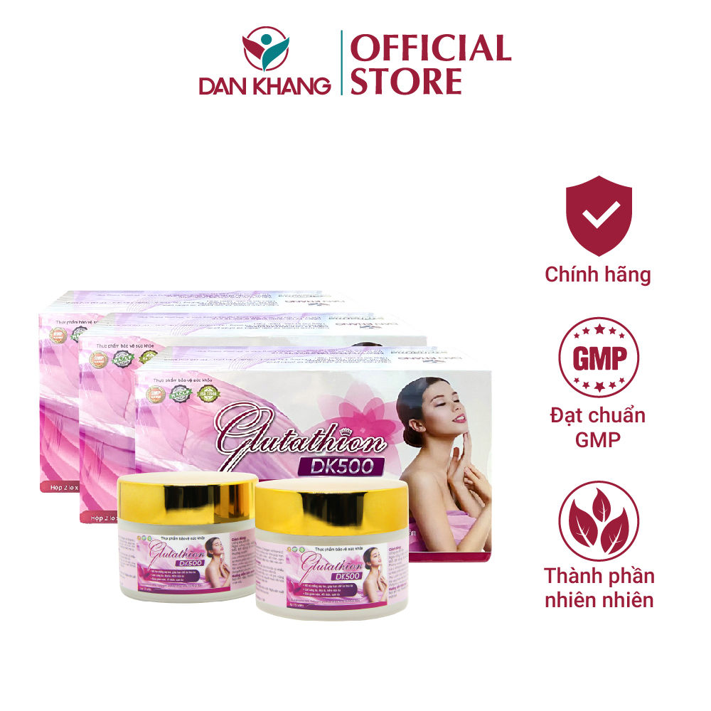 Combo 3 Viên Uống Ngăn Ngừa Lão Hóa, Giúp Sáng Da Và Làm Đẹp Da Glutathion DK500